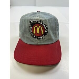 Vintage NASCAR McDonalds Bill Elliott Denim Strapback Hat Blue
